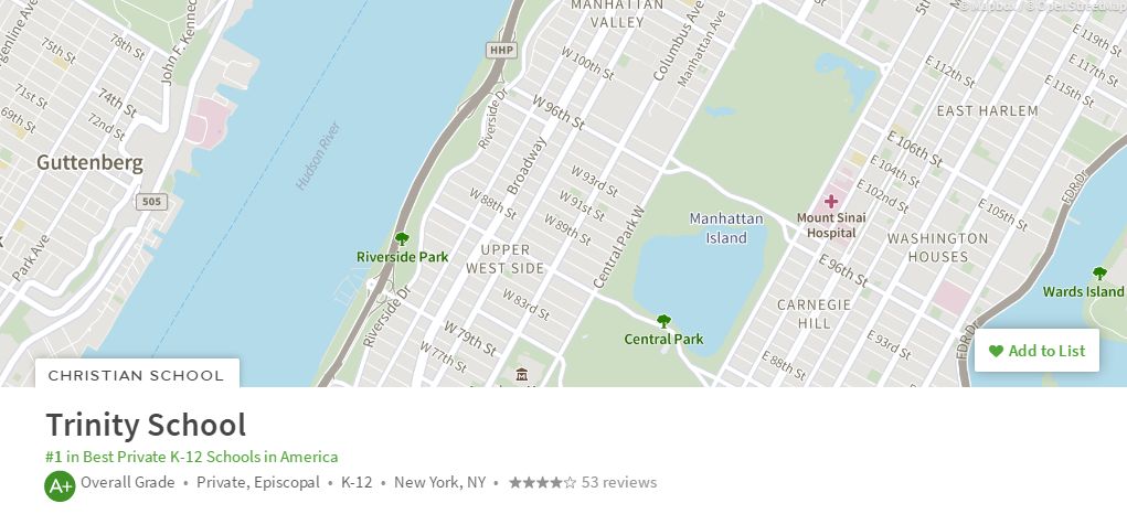 院校排名 | 2019年美国最佳私立中学排名发布