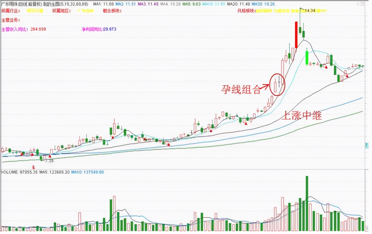 孕线经典k线组合图解孕线的形态分析