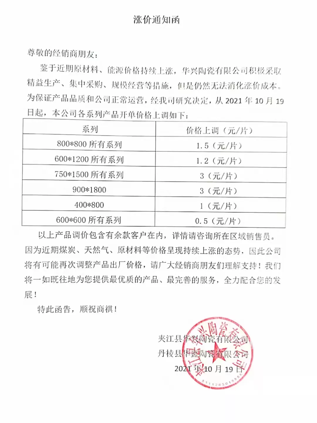 煤价破3000元!瓷砖涨价高达30%,江西、山东等多地厂家紧急涨价