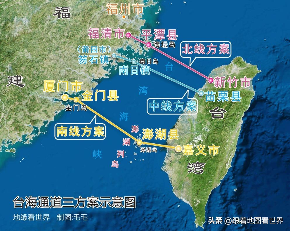 台湾海峡地图,