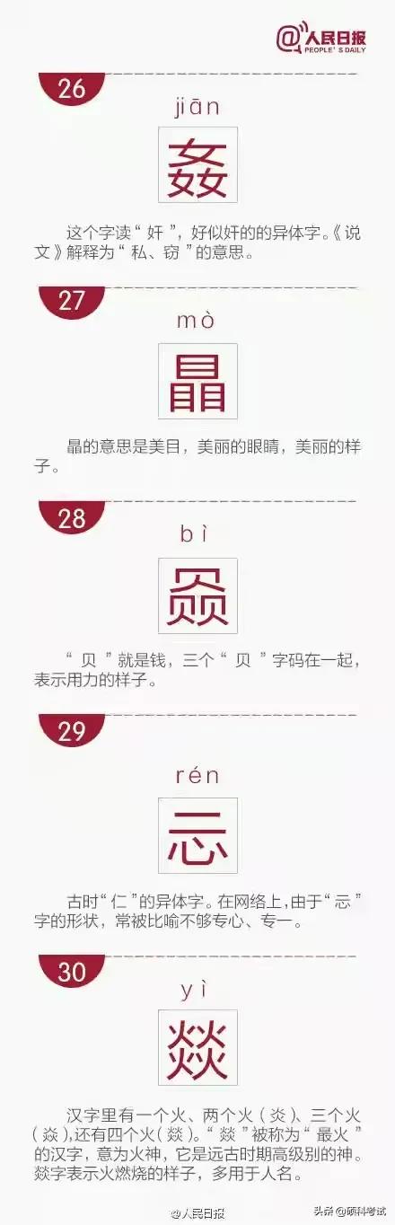 最难认汉字、生僻字和常说又不会写的汉字大全，收藏涨知识