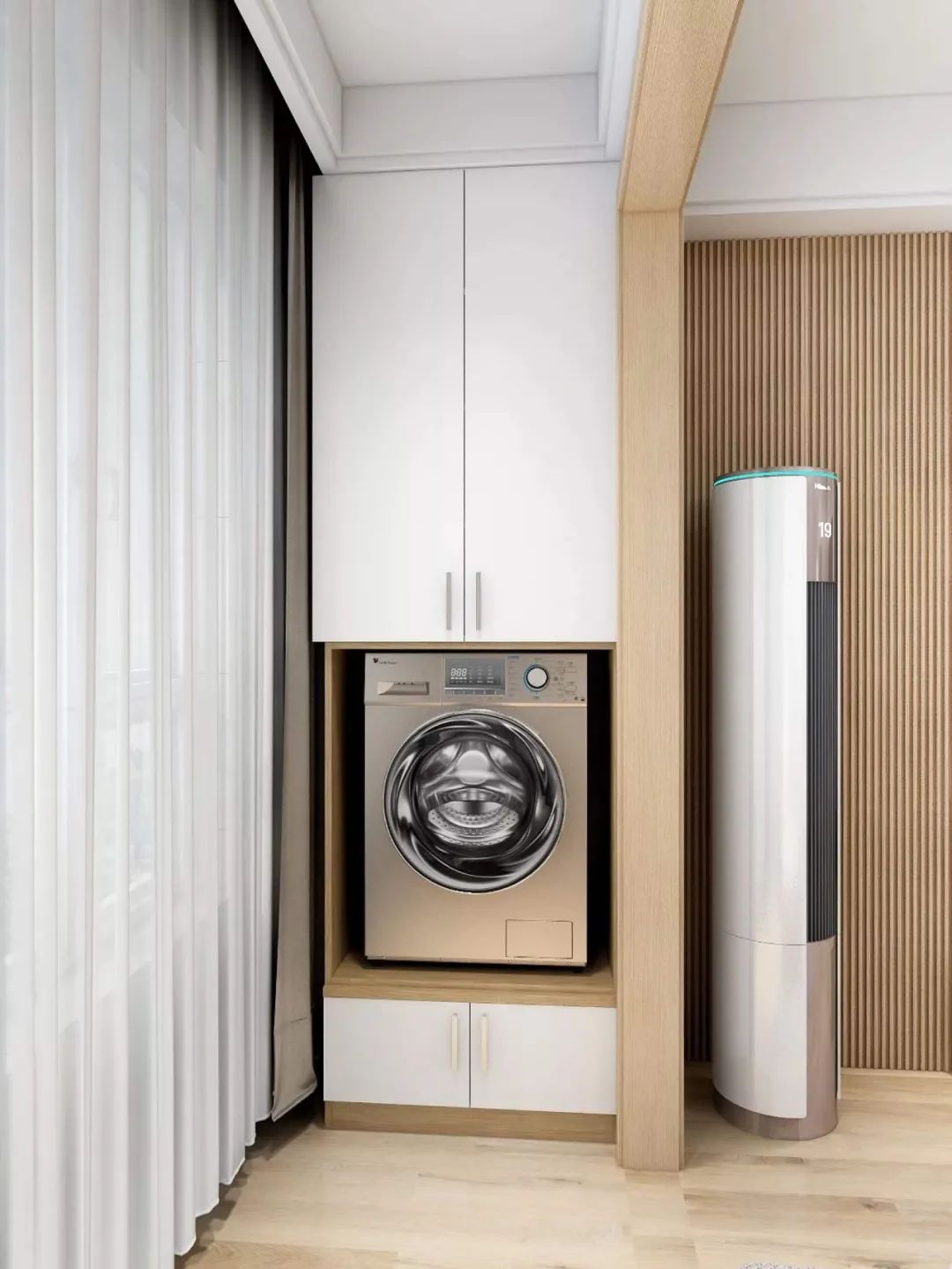 极简原木风，深圳夫妻69m²禅意两居，繁华都市里的素净美