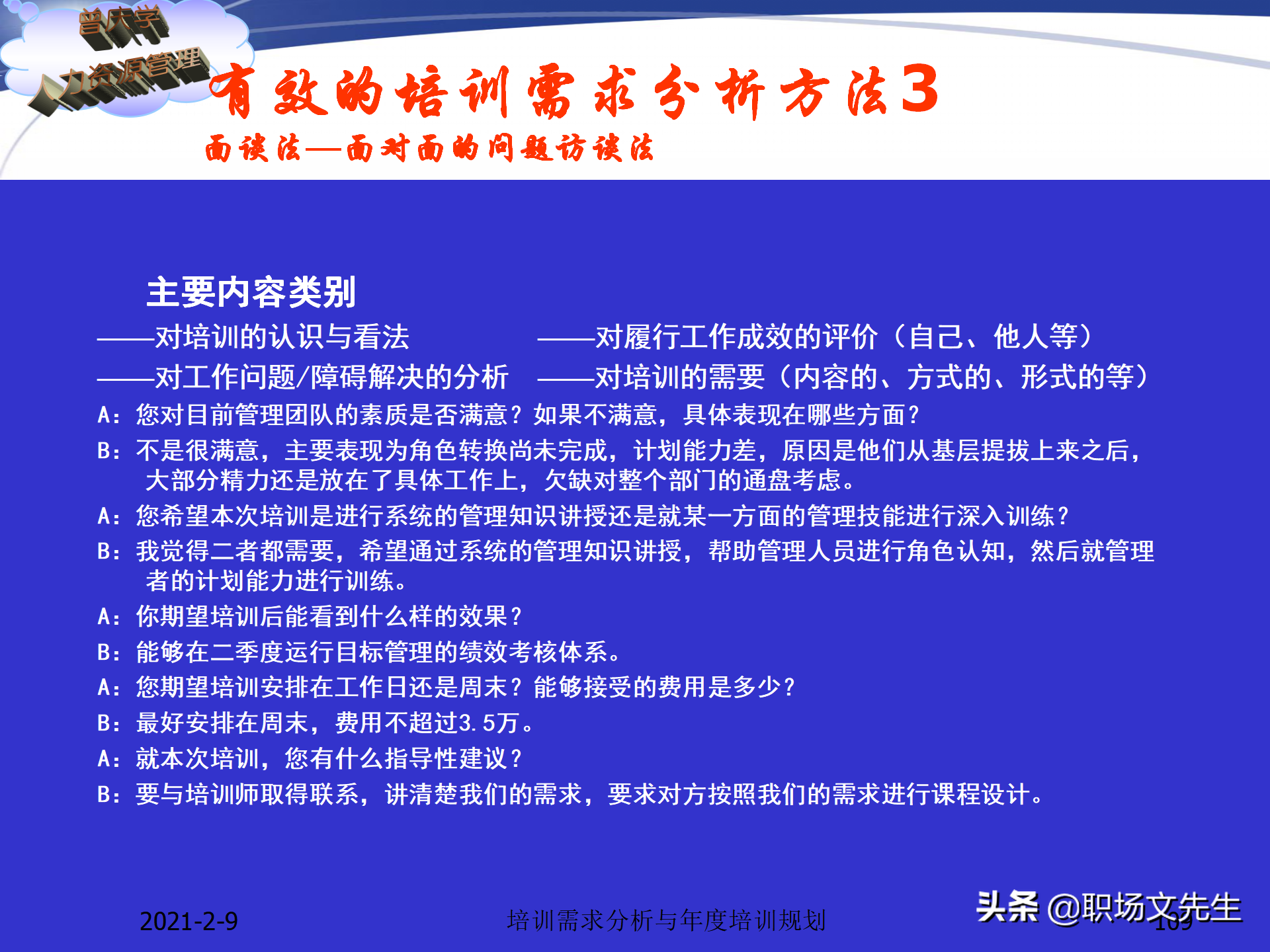企业竞争的本质是人的竞争，142页培训需求分析与年度培训规划