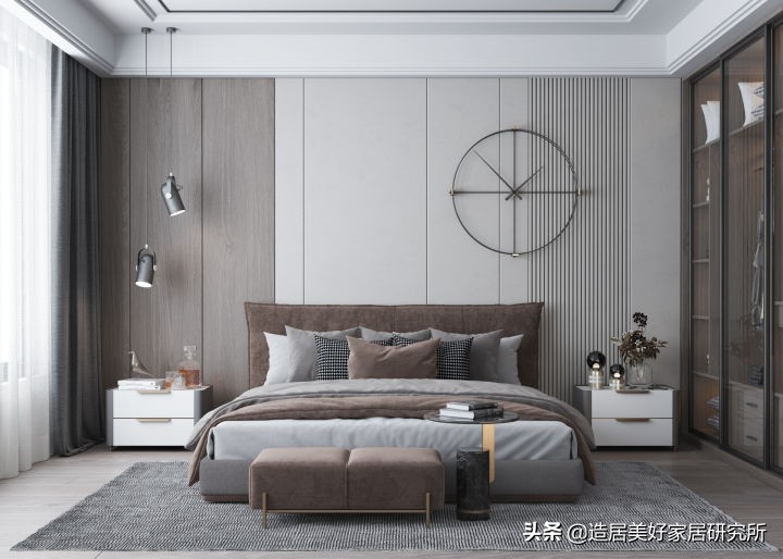 卧室背景墙别放空，这样设计美极了