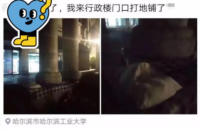 哈工大学生在行政楼“打地铺”，天气骤热，谁来给留校生降暑？