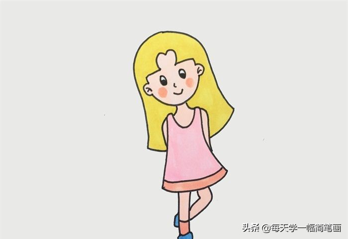 每天学一幅简笔画--少女怎么画简单又漂亮