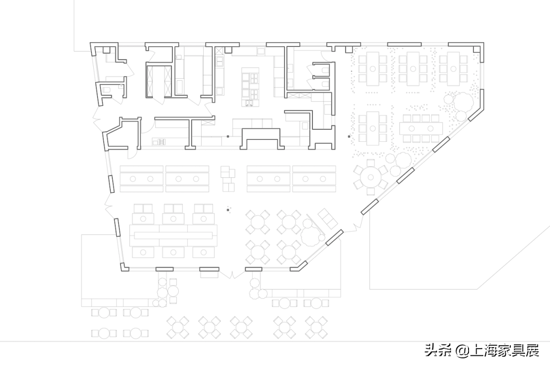 415㎡工业风韩式餐厅，这艺术灯光真是绝了