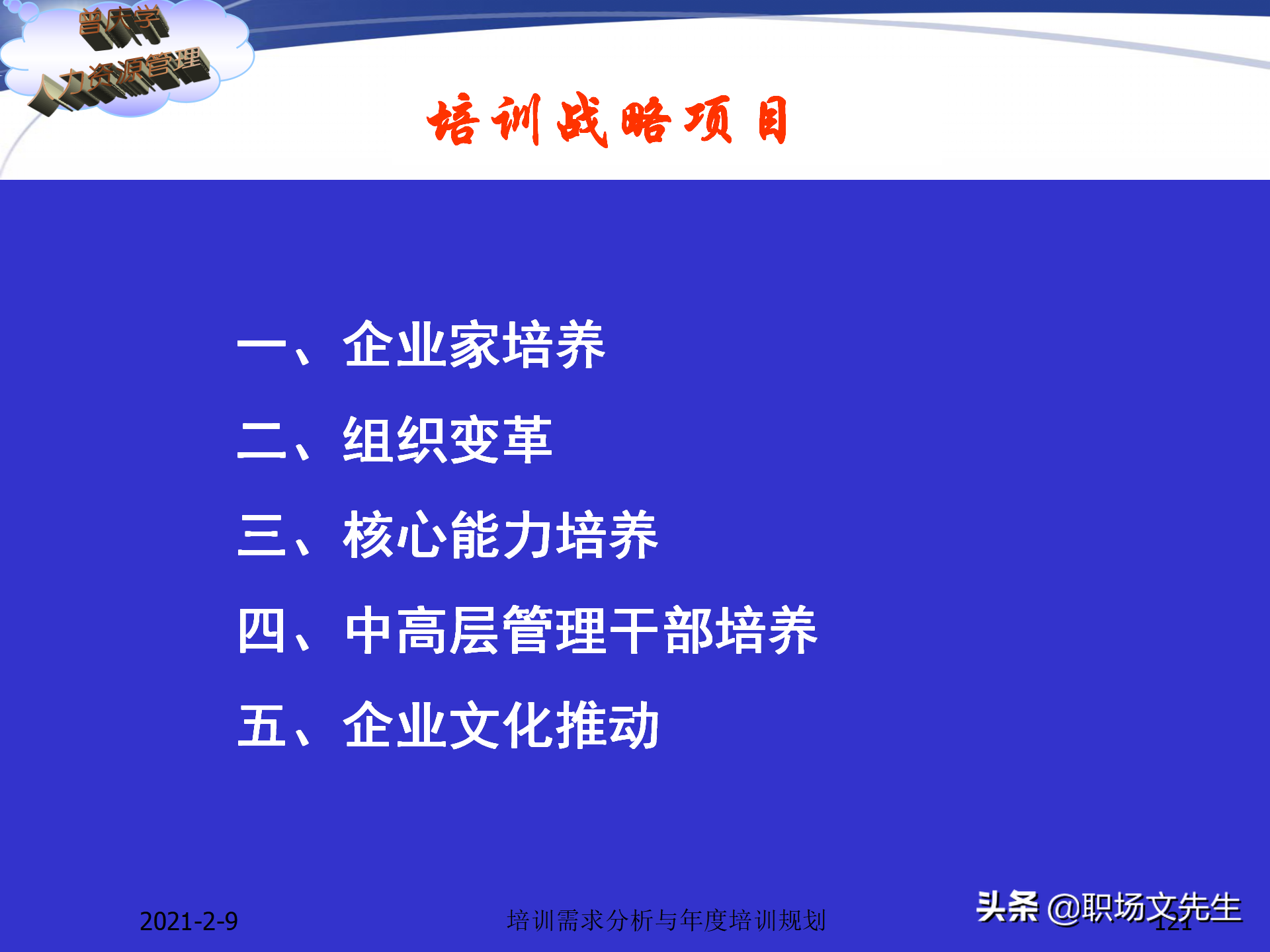 企业竞争的本质是人的竞争，142页培训需求分析与年度培训规划