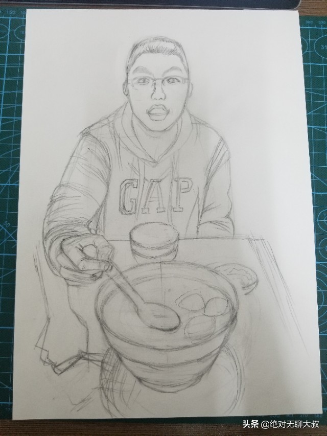 为朋友画了一张画，挣了40元。哈哈哈哈哈哈