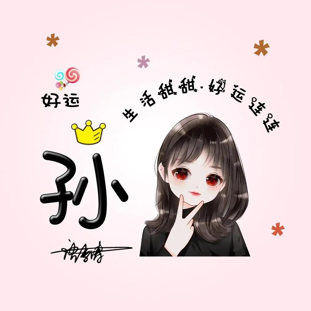 这一期卡通姓氏头像有你的名字了吧?