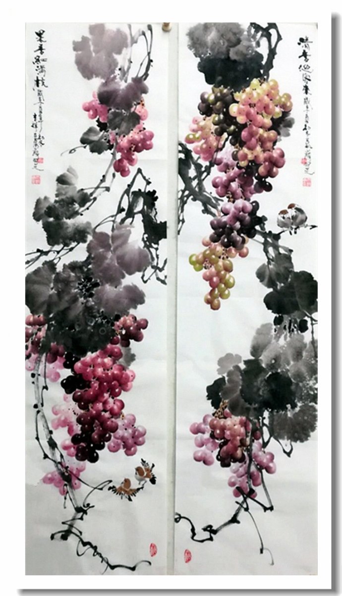 溢香流韵--赵太岭画葡萄