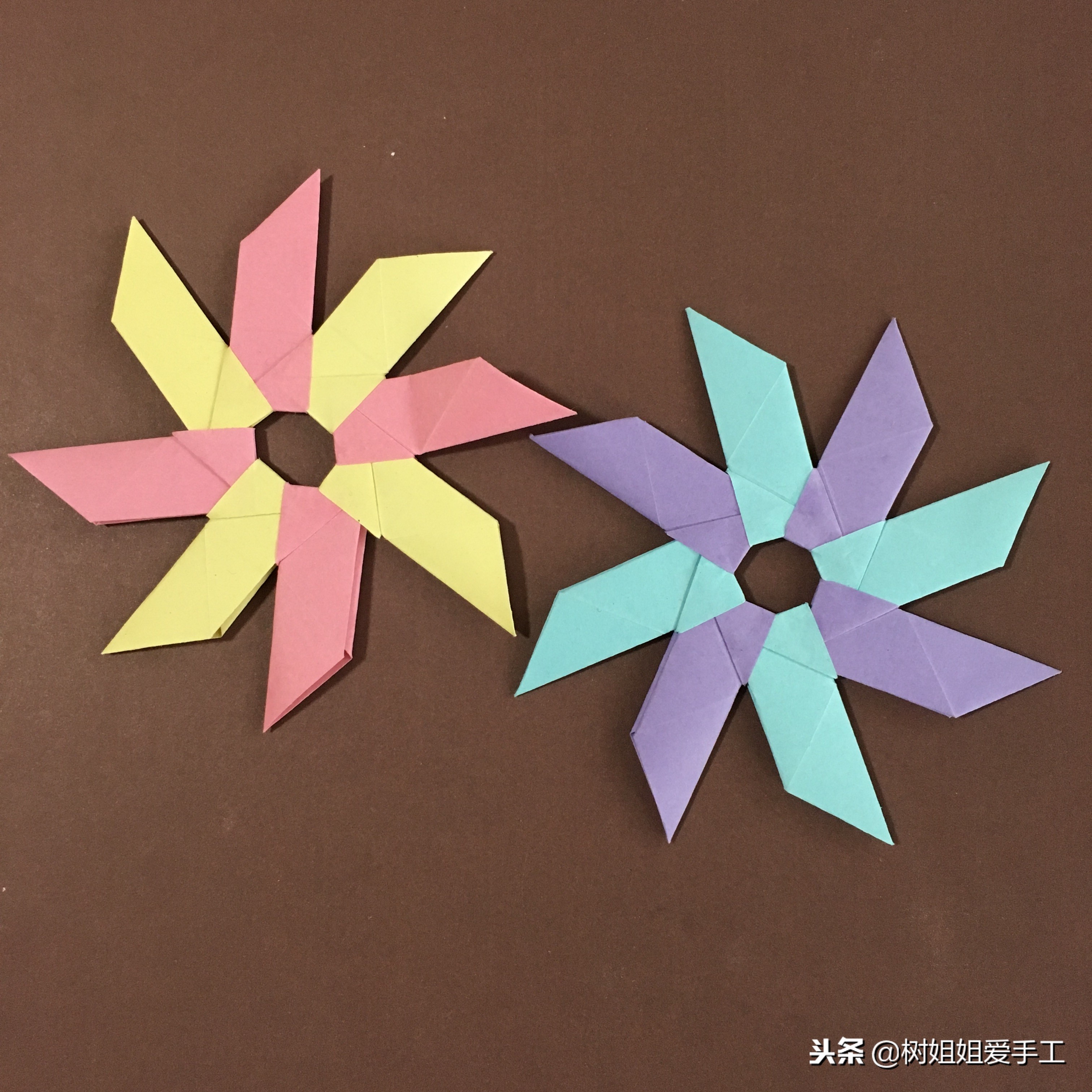 亲子折纸：组合型飞镖，像花朵一样漂亮
