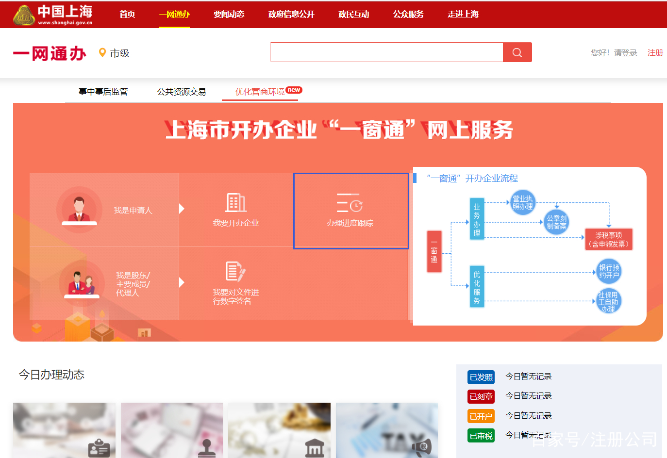 上海注册公司一网通办（图文教程）