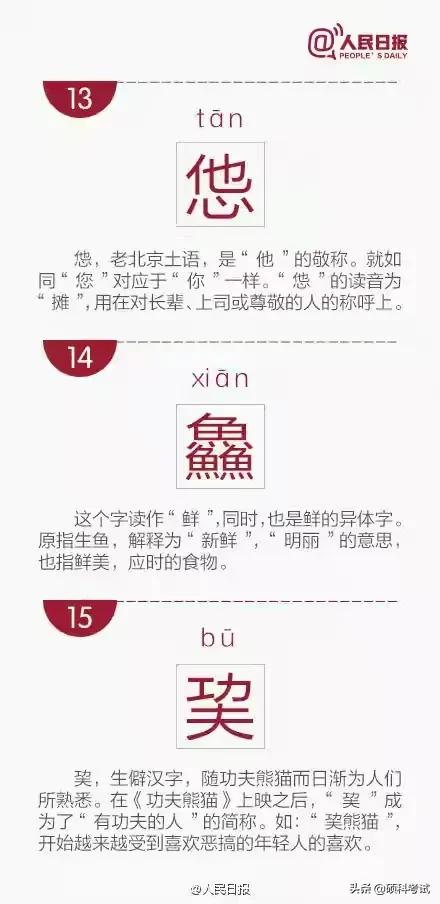 最难认汉字、生僻字和常说又不会写的汉字大全，收藏涨知识