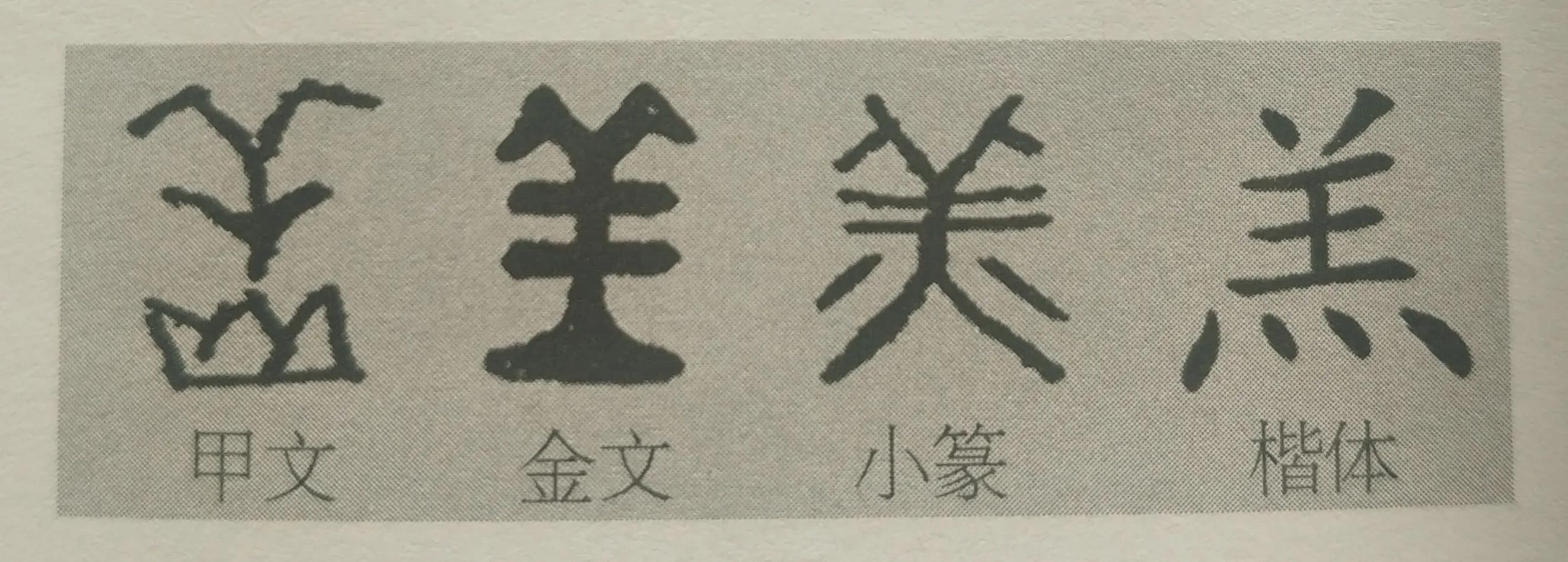 会意字...善、羔