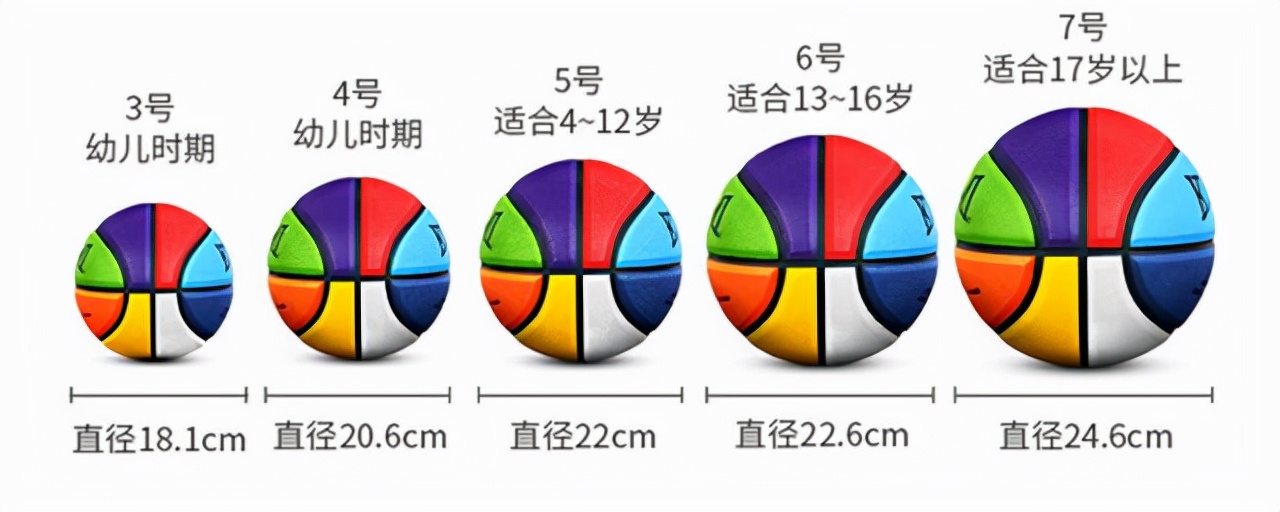 篮球比赛用球直径是多少(篮球知识小课堂：3？5？6？7？篮球球号数代表什么？)