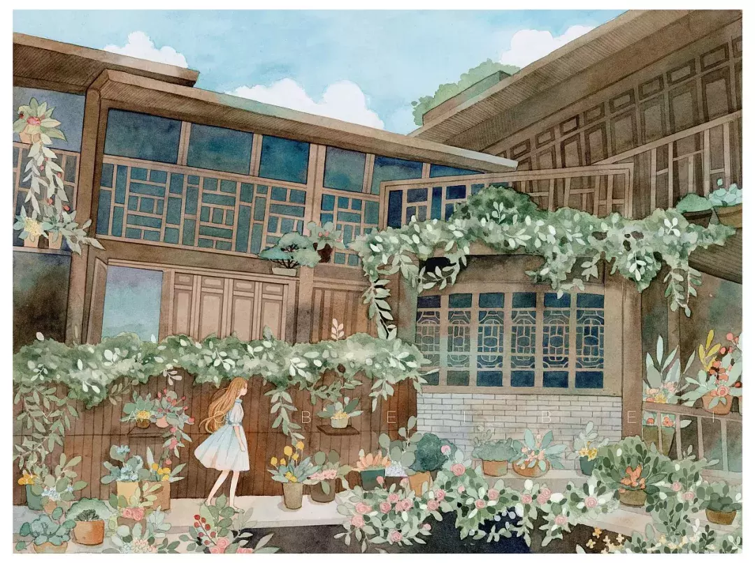 镜花水月，插画师用一支水彩笔画出一个梦想王国！