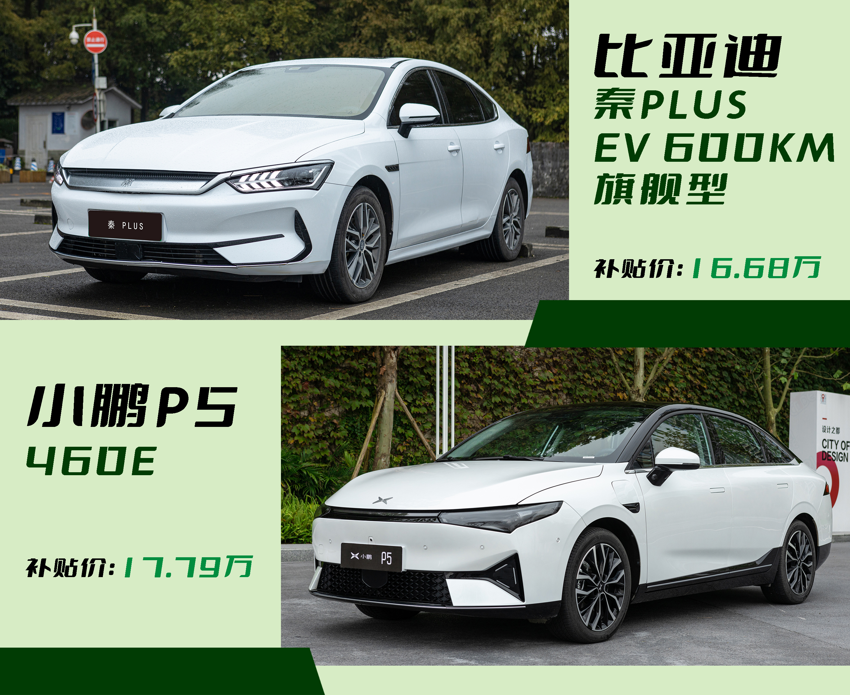 传统VS新势力，小鹏P5与比亚迪秦PLUS EV咋选？