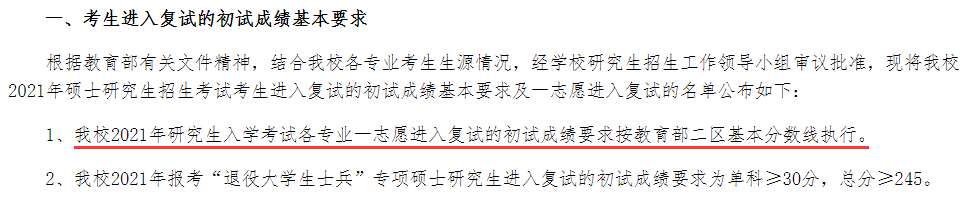 2021考研！这6所院校过线即可复试！某校未过线可破格复试