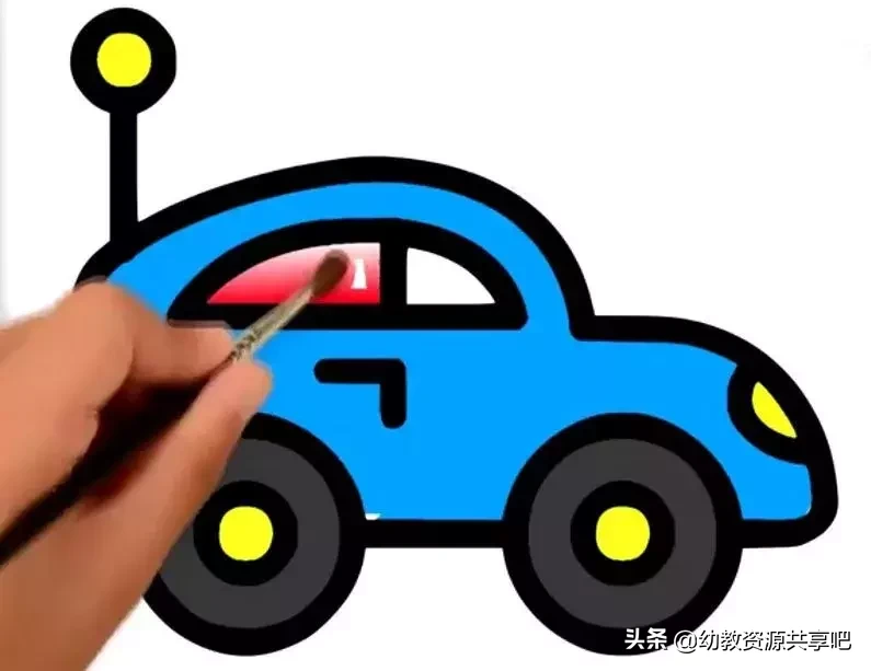 「简笔画」幼儿园儿童简笔画教程之《小汽车》