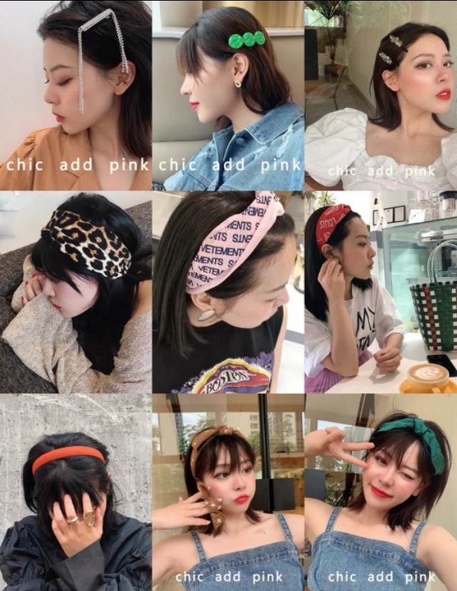 带发饰的发型（女士头饰发带）