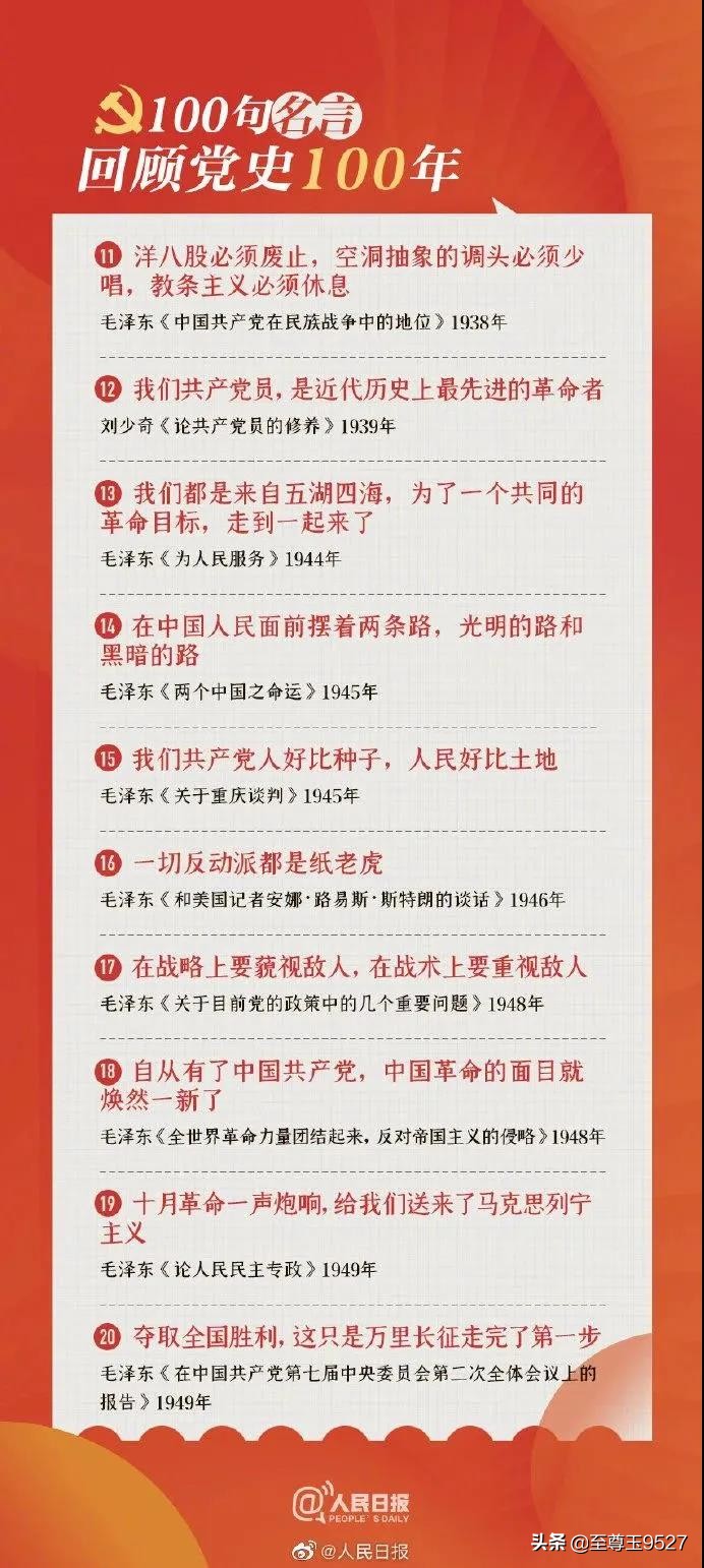 党史学习写作“金句”与历史名言