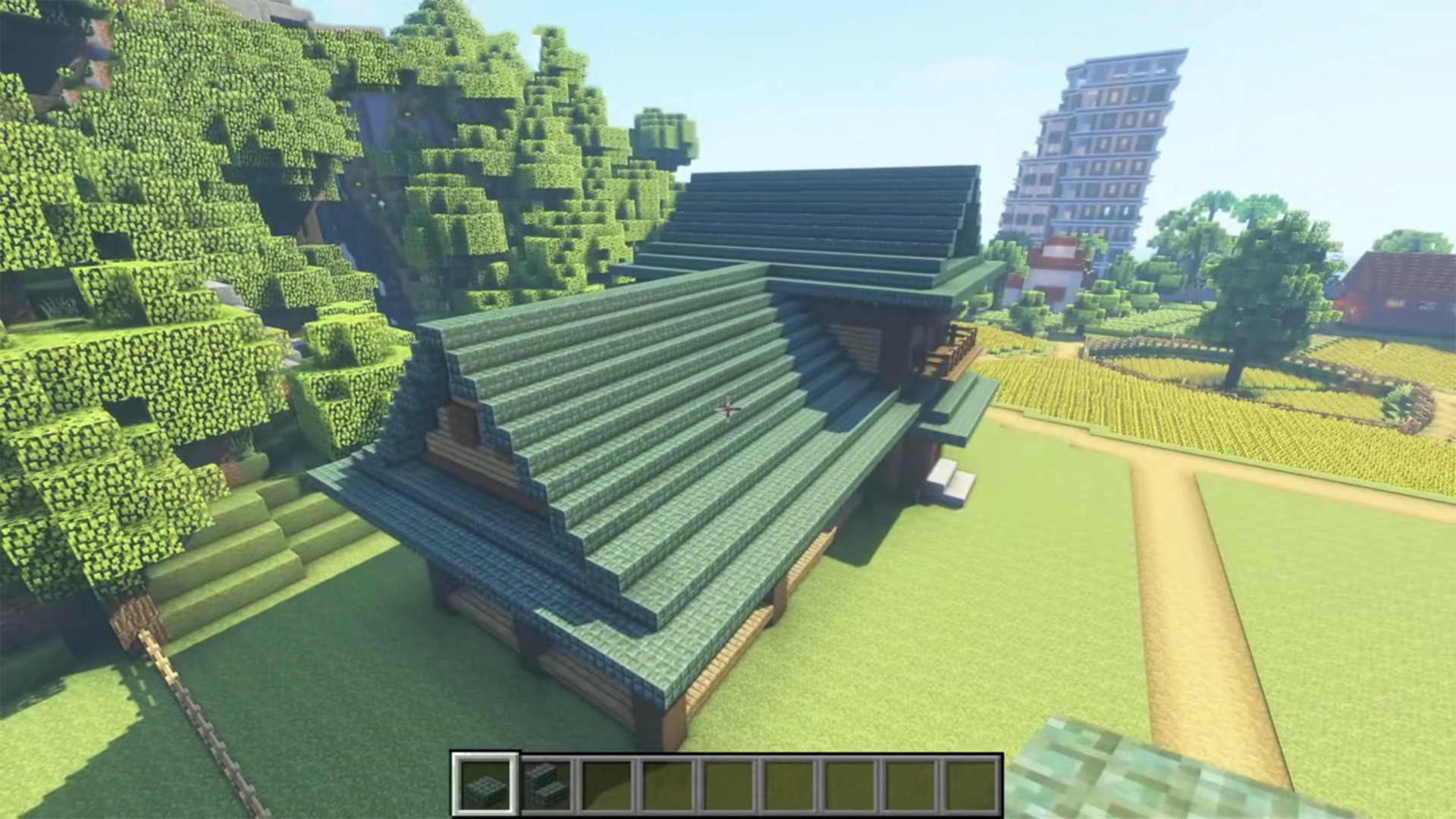 我的世界：妙用建筑思维 在MC方块世界中建造一个田间别墅