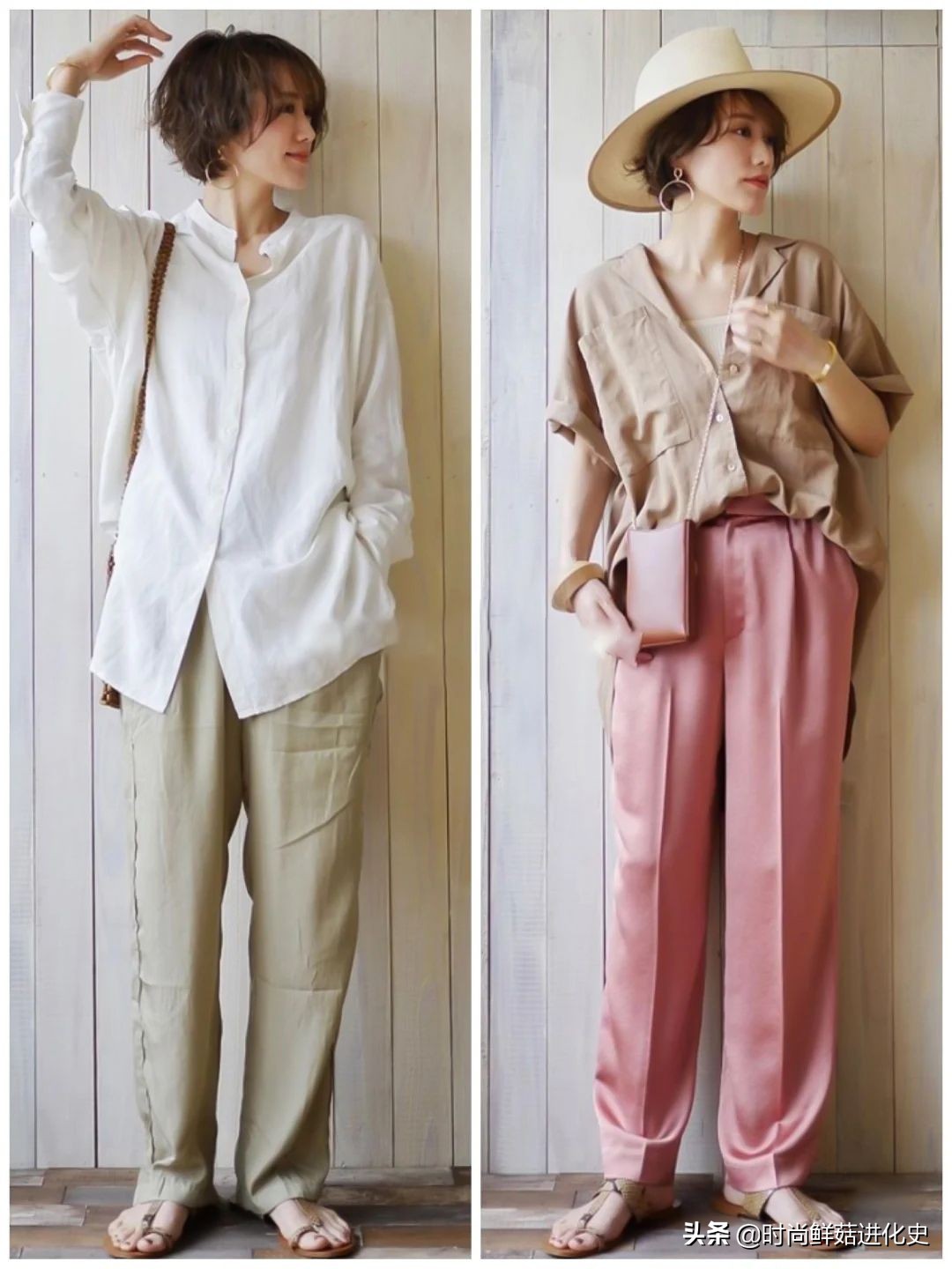 今夏流行一种穿搭，叫“雪纺衫+棉麻裤”，成熟女人这么穿好优雅