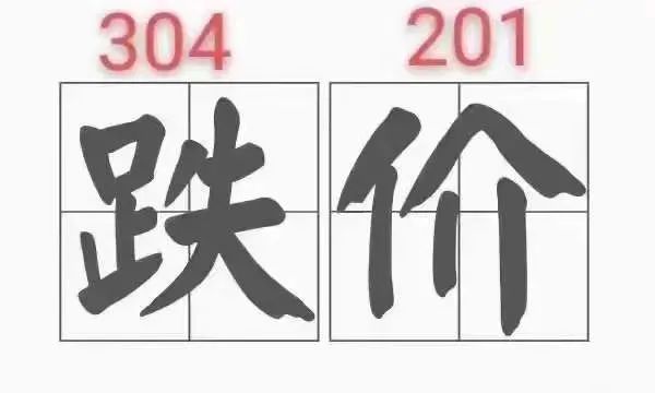 不锈钢201跌200，304跌400，一边跌一边卖，跑得慢的是韭菜