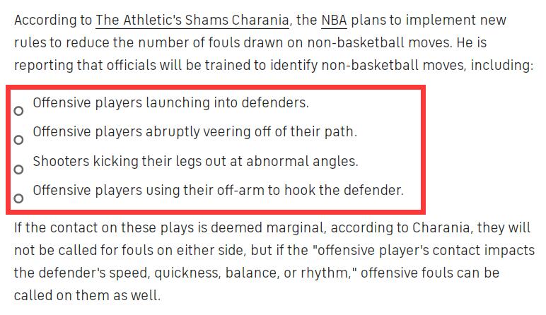 nba哪些规则是犯规的(NBA推出新规则！“碰瓷”式造犯规被打压，哈登特雷杨或受到限制)