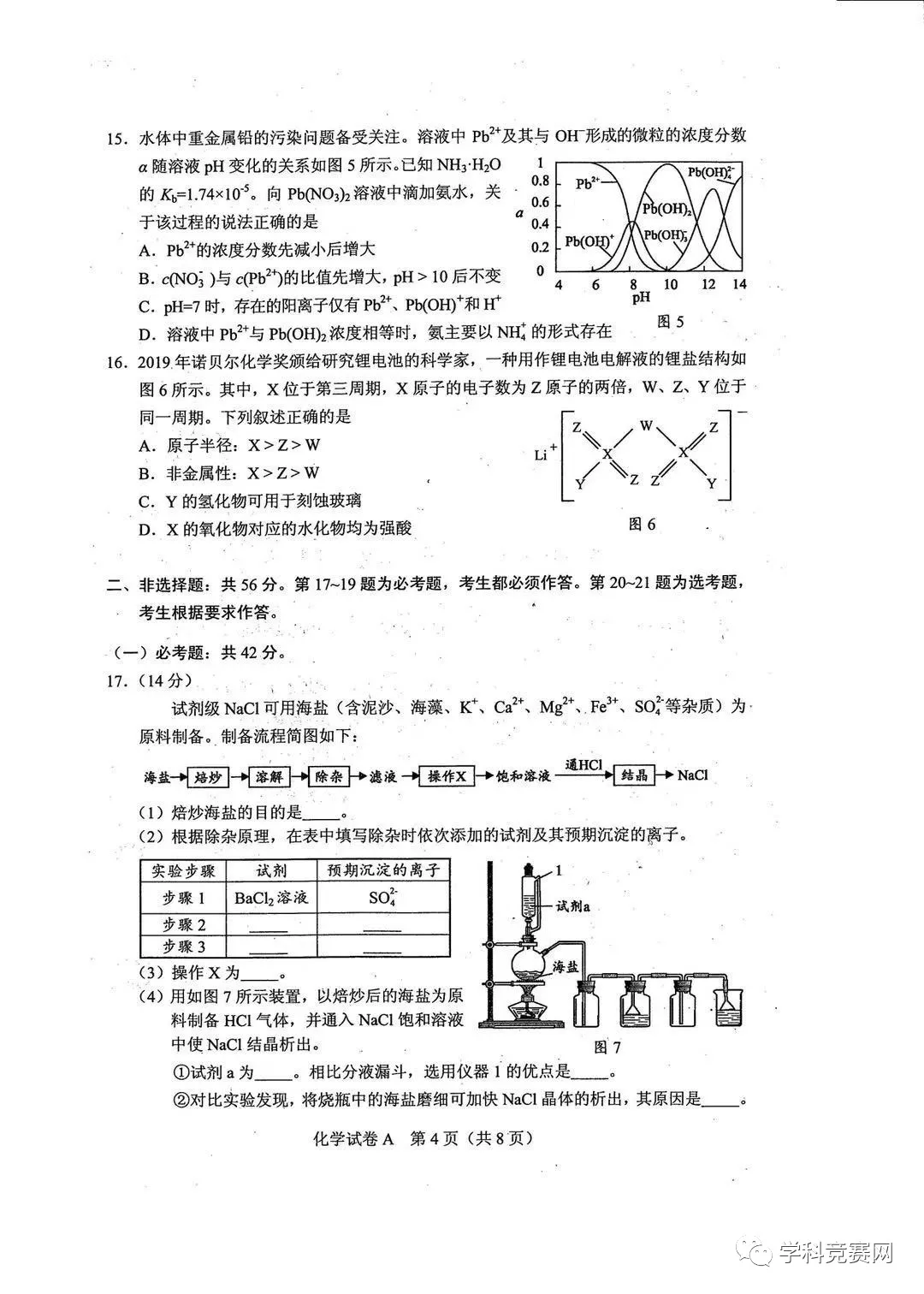 2021高中八省联考化学试卷，考完之后瑟瑟发抖，可下载打印