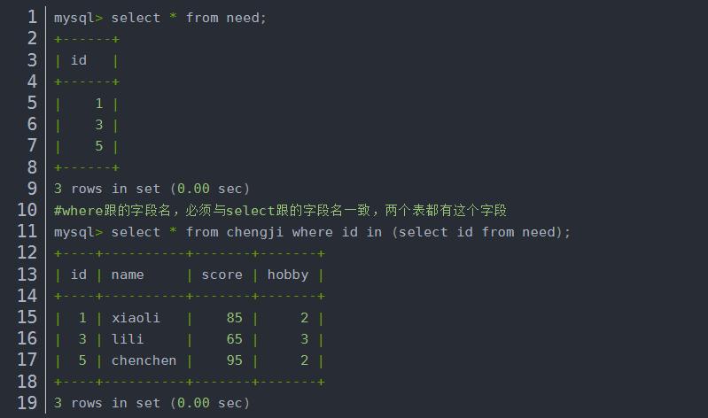 MySQL高級SQL語句