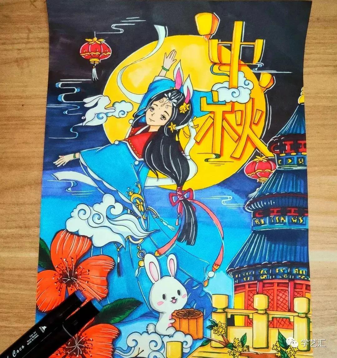 中秋佳节66幅绘画素材，走过路过不要错过机会哦