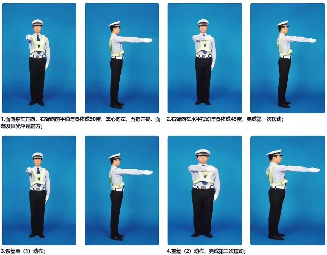 最全的交通指揮手勢