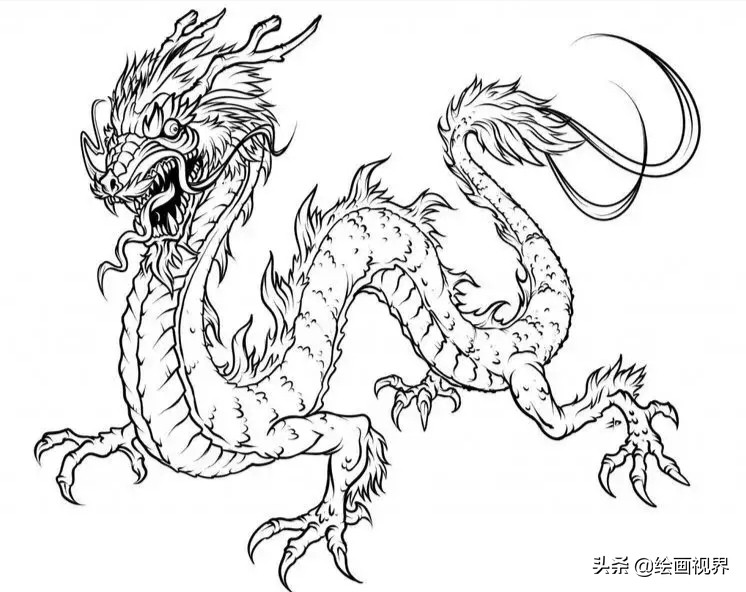 龙怎么画霸气又简单(二月二,不知道画什么?