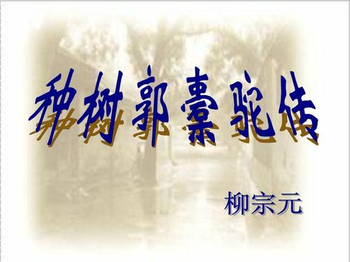 文言文‖《种树郭橐驼传》原文及译