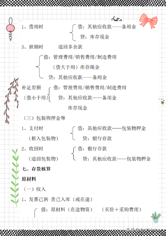 会计分录还不会?给！你要的科目顺口溜+330个分录+各行业会计分录