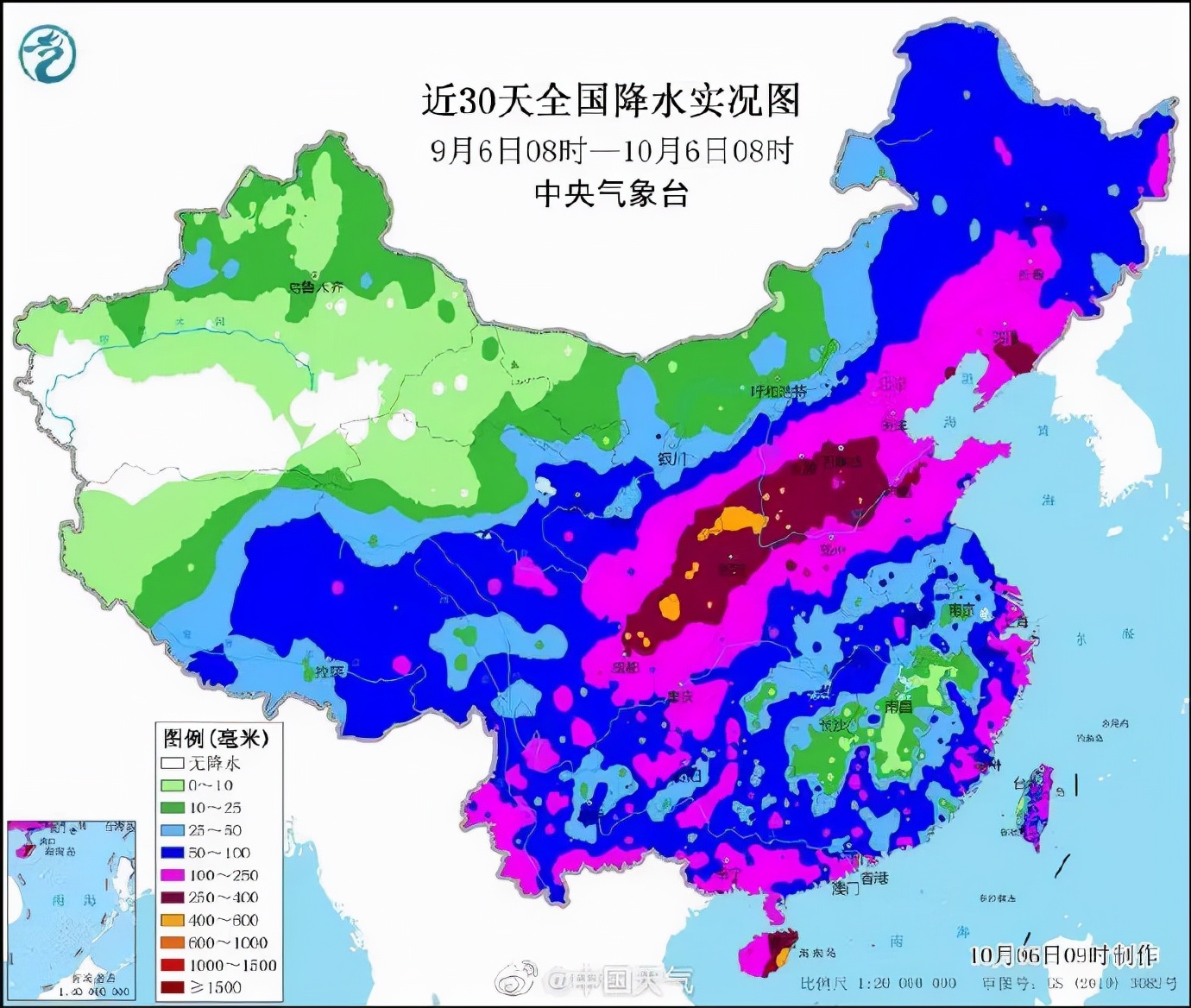 山西遭遇強降雨侵襲,多地降水量打破10月上旬紀錄