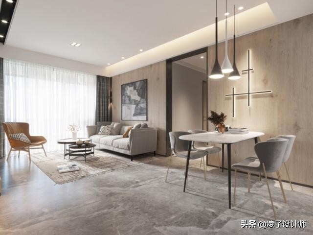 小户型也可以设计现代简约，融入暖色调设计让家温馨又时尚