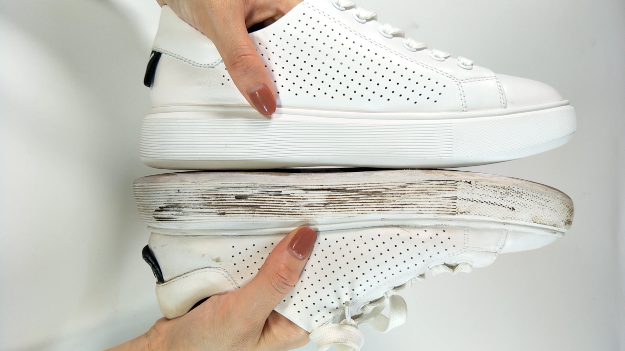 鞋子白边容易脏，教你不用一滴水，擦完天天穿新鞋