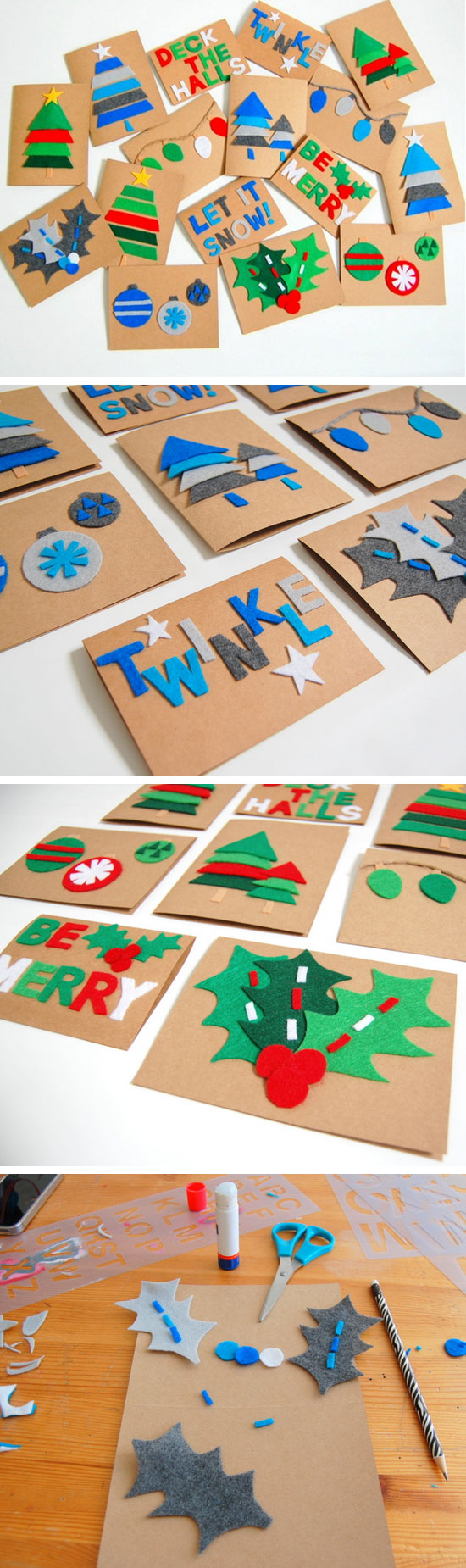 10款圣诞节创意贺卡DIY教程，简单又漂亮，10分钟搞定！