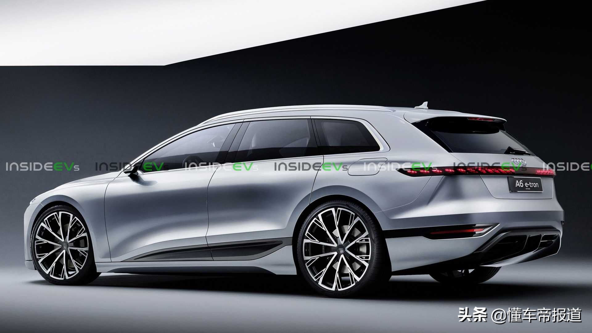 新车｜续航或超700公里 奥迪A6 e-tron旅行版最新渲染图