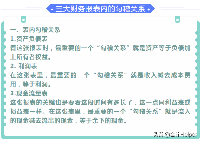 三大报表的勾稽关系详解，附可视化报表分析模板，赞