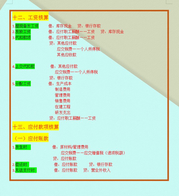 干货！从HR到老财务，月薪2万的“鬼才”会计张姐：13页分录整理