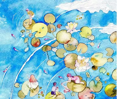 镜花水月，插画师用一支水彩笔画出一个梦想王国！