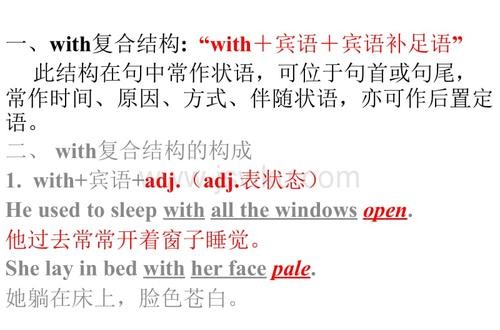 with的用法有哪些?with复合结构用法例句