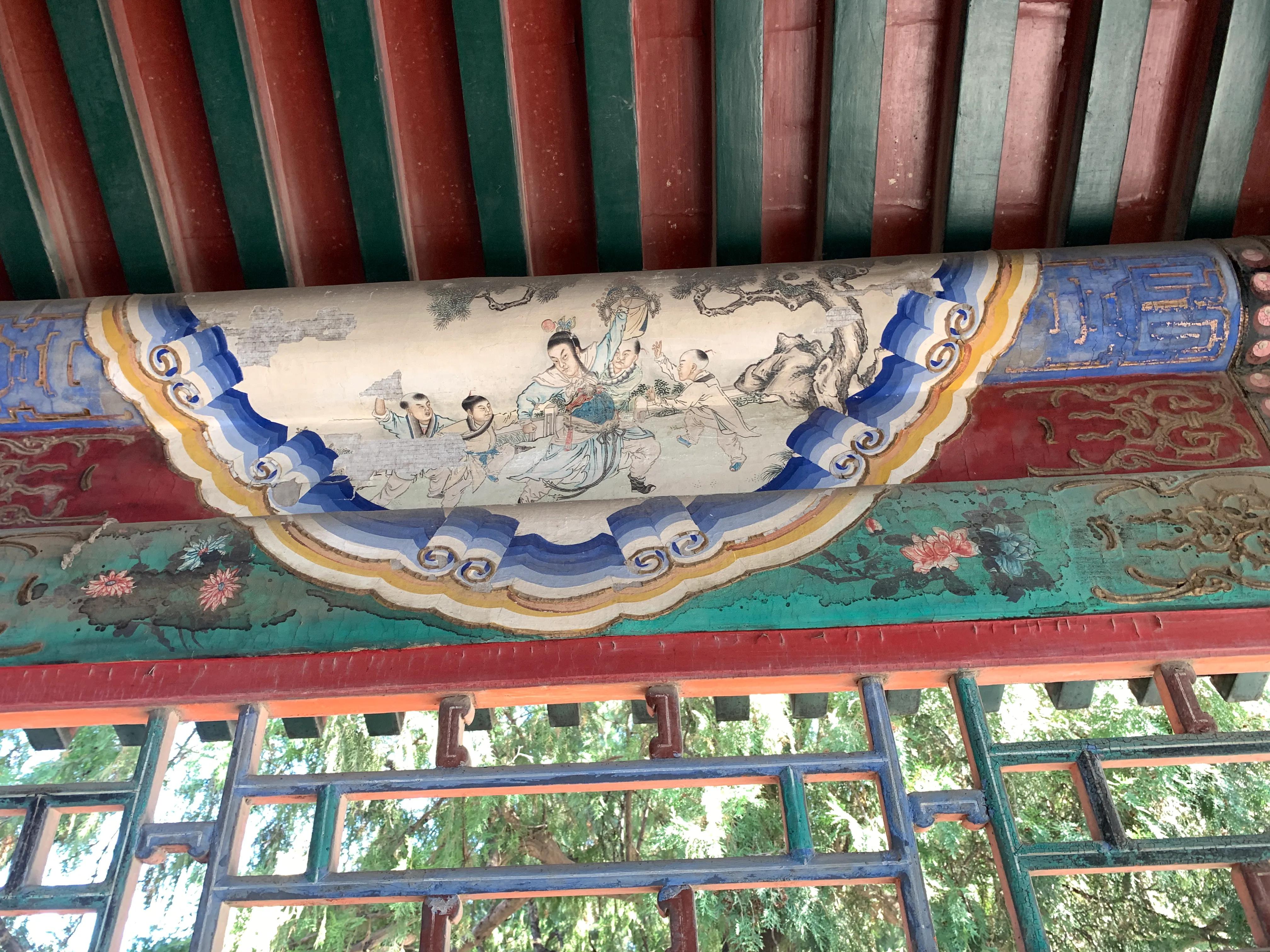 颐和园探秘之——须弥灵境四大部洲，木衣锦绣彩画长廊