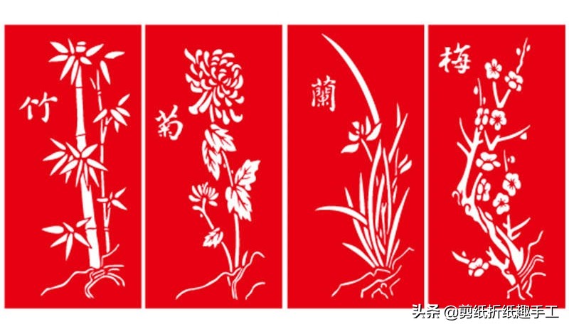 剪纸文化：竹子弯而不屈，折而不断，是中华民族精神的象征
