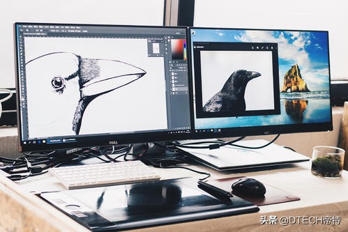 1台电脑2个显示器，怎么连接起来呢？竟用一条线就行