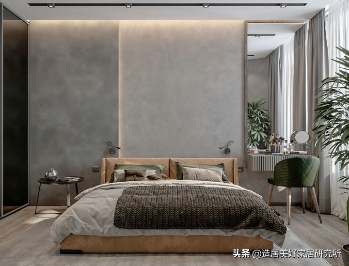 卧室背景墙别放空，这样设计美极了